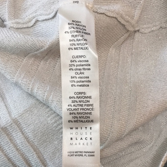 White House Black Market Flutter Sleeve Sweater. P/A886/750 - Picture 7 of 9